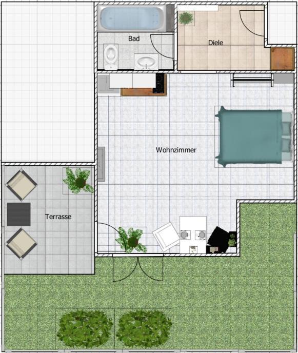 Palmen Apartment Direkt In 바트아이블링 외부 사진